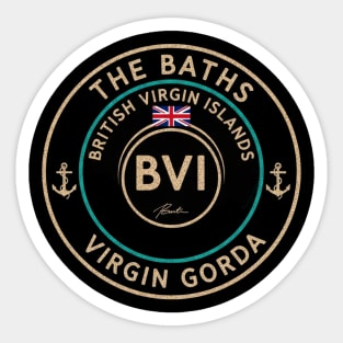 The Baths British Virgin Islands Stamp Sticker